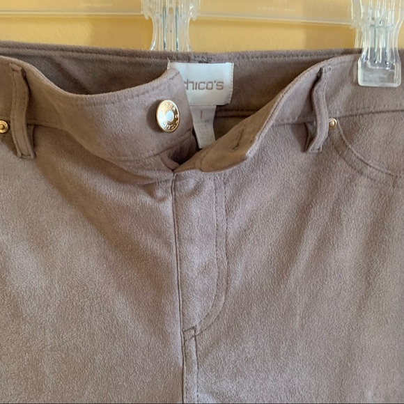 Chico’s Regular Faux-Suede Pants Knit Jeggings Pants Size 8. - Picture 8 of 13
